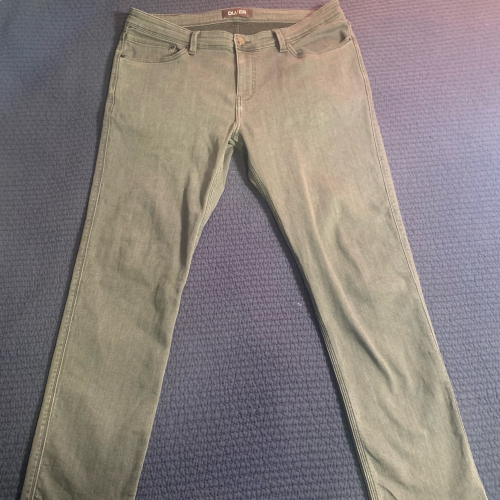 Duer DU/ER Jeans Mens 38X30 Gray L2X Slim Fit Organic Cotton